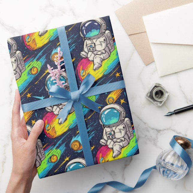 Kosmonaut Meteor Åktur Mønster Presentpapper (Gifting)