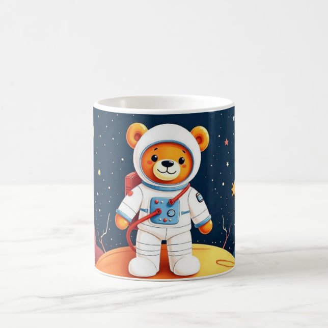 Kosmonaut Teddy Glowscape Kaffemugg (Center)