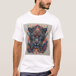 Kosmonisk Leopard Porträtt Med Mystisk Effekt T Shirt