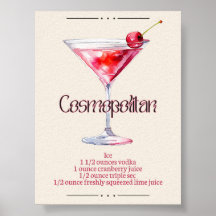 Kosmopolitan Art Skriv ut | Pub Decor Cocktail Pos