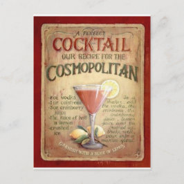 kosmopolitansk cocktailrecept vykort