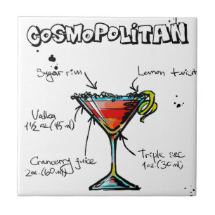 Kosmopolitiskt coctailrecept kakelplatta