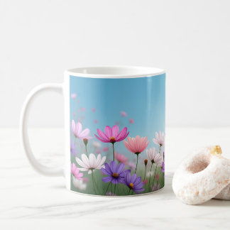 Kosmos blomning kaffemugg