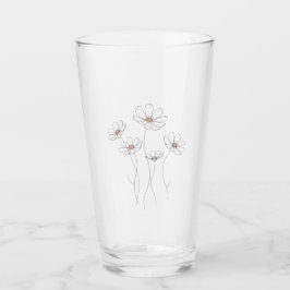 kosmos blomsterdesign - minimalistisk fin linje glaskopp