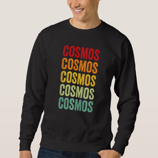 Kosmos Krypto Regnbåge Text Lång Ärmad Tröja (Framsida)