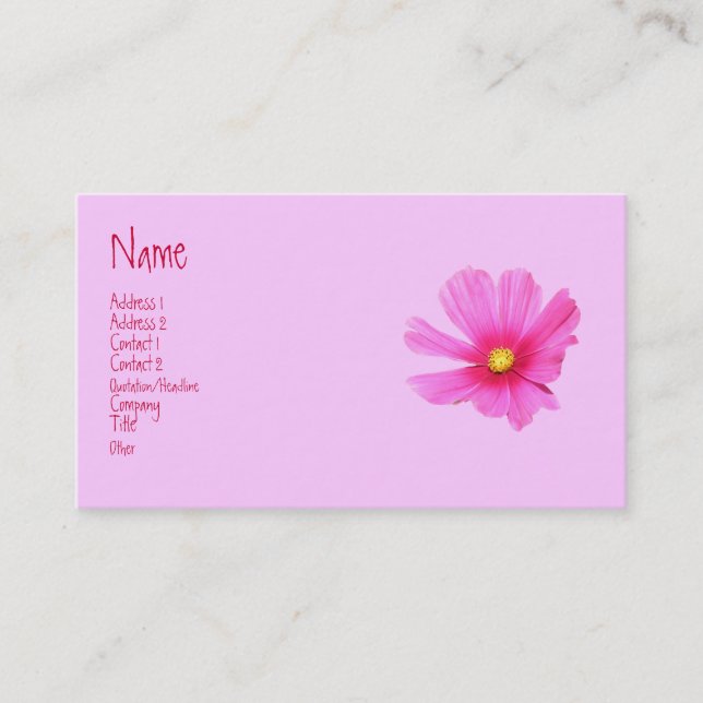 Kosmos profilerar kortet visitkort (Framsida)