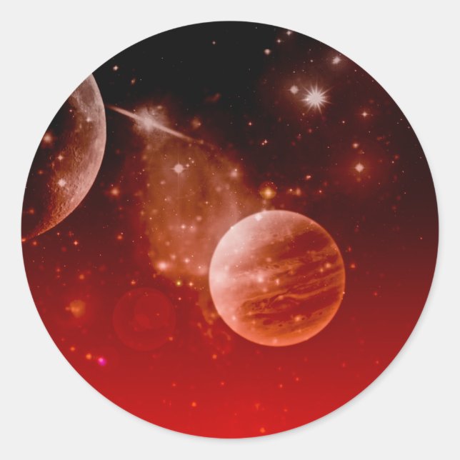 kosmos, runt klistermärke (Framsida)