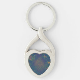 Kosmos Twisted Heart Silverfärgad Nyckelring