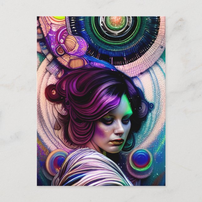 Kosmos-vykortets gudinna vykort (Framsida)