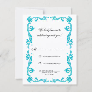 Kosmpolitisk Flourish och Virvlar RSVP Inbjudningar