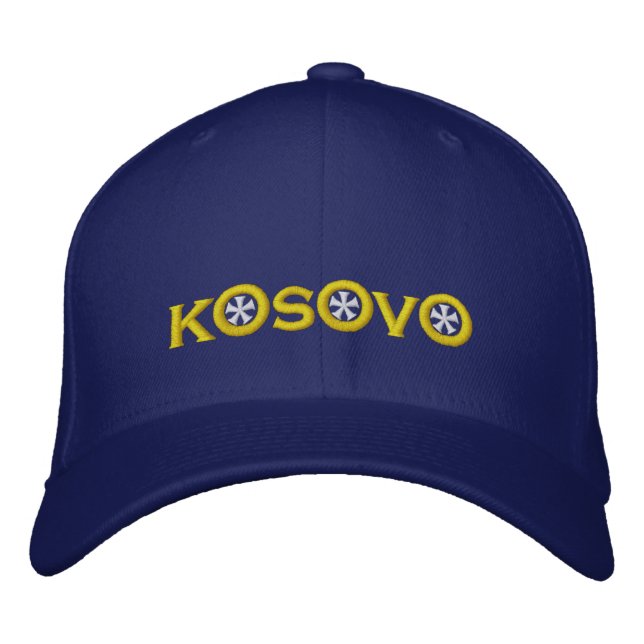 Kosovo Embroized Baseball Cap Broderad Keps (Framsida)