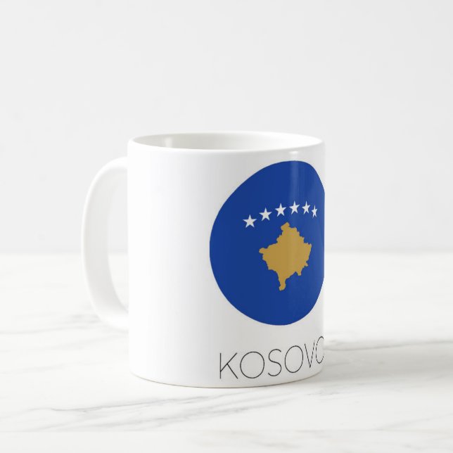 Kosovo Flag Travel Mug Kaffemugg (Framsida vänster)