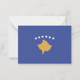 Kosovo flagga anteckningskort
