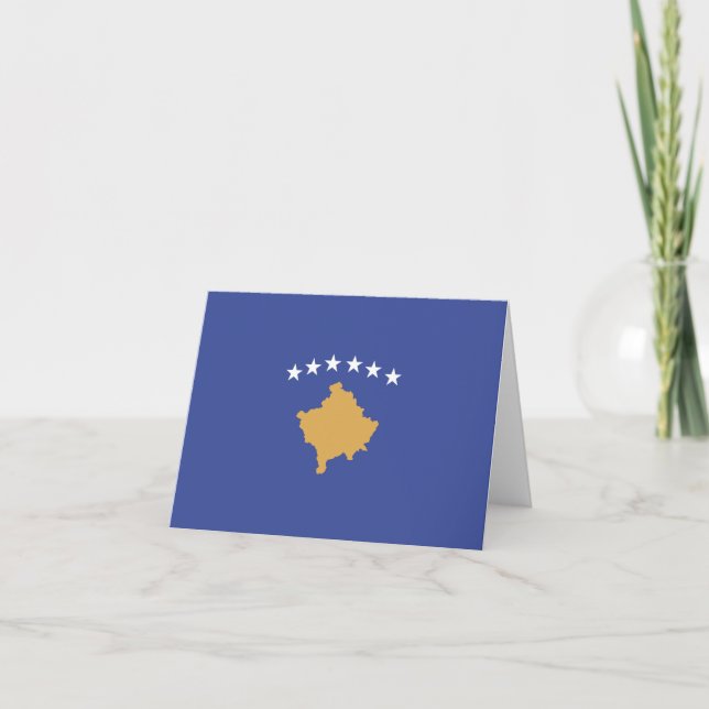 Kosovo flagga anteckningskort (Framsida)