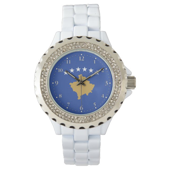 Kosovo Flagga Armbandsur (Framsida)