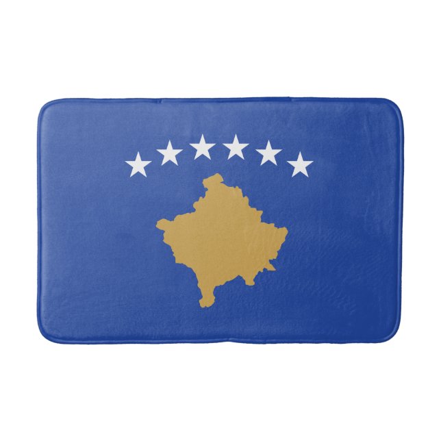 Kosovo Flagga Badrumsmatta (Framsidan)