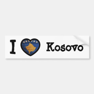 Kosovo Flagga Bildekal