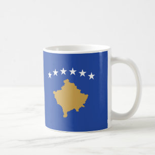 Kosovo Flagga Ceramic Coffee Mugg