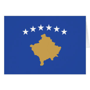 Kosovo Flagga Hälsningskort