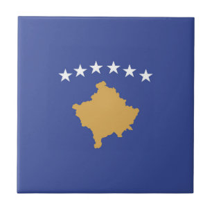 Kosovo flagga kakelplatta