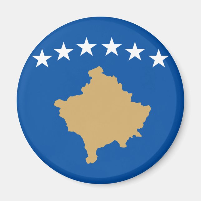 Kosovo Flagga Magnet (Framsidan)