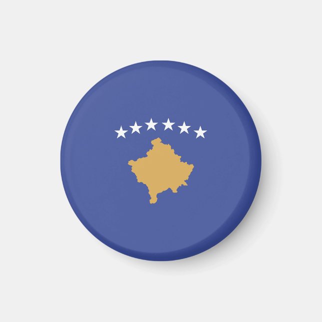 Kosovo flagga magnet (Framsidan)