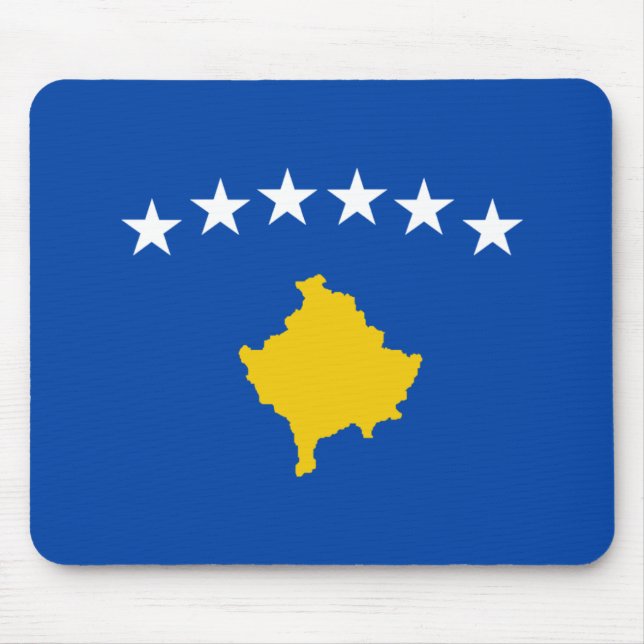 Kosovo Flagga Mousepad Musmatta (Framsidan)