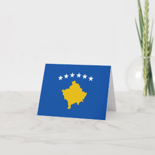 Kosovo flagga Notecard Kort