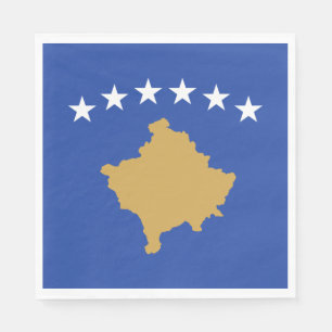 Kosovo Flagga Pappersservett