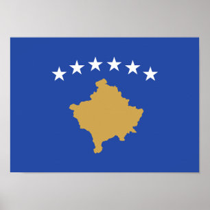 Kosovo Flagga Poster
