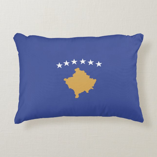 Kosovo flagga prydnadskudde (Framsidan)