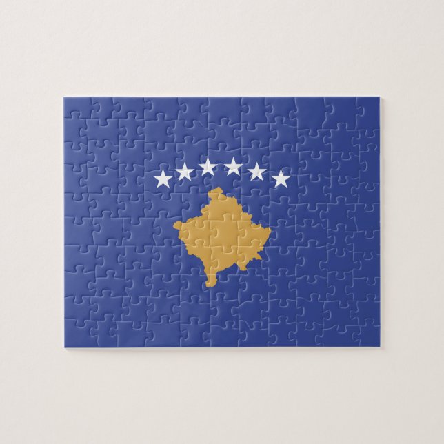 Kosovo flagga pussel (Horisontell)