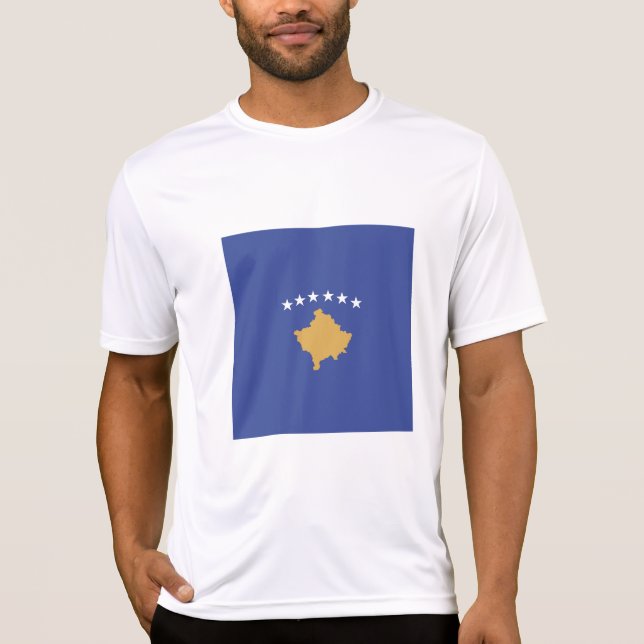 Kosovo flagga t shirt (Framsida)