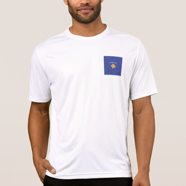 Kosovo flagga t shirt (Framsida)