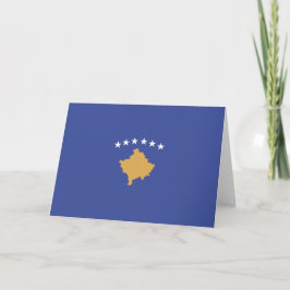 Kosovo flagga tack kort