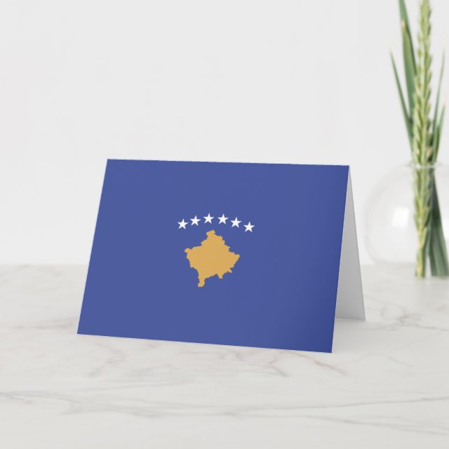 Kosovo flagga tack kort (Framsida)