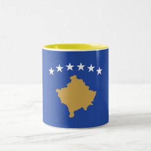 Kosovo Flagga Två-Tonad Mugg