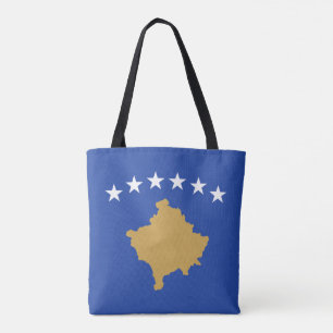 Kosovo Flagga Tygkasse