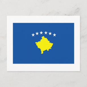 Kosovo Flagga Vykort