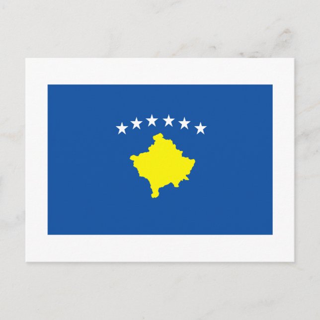 Kosovo Flagga Vykort (Framsida)