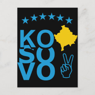 KoSoVo-Flagga Vykort