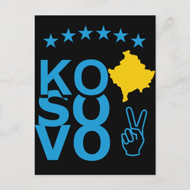 KoSoVo-Flagga Vykort (Framsida)