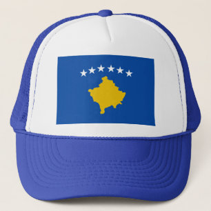 Kosovo flaggahatt truckerkeps