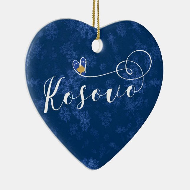 Kosovo Heart, Julgran Ornamet, Kosovo Julgransprydnad Keramik (Höger)