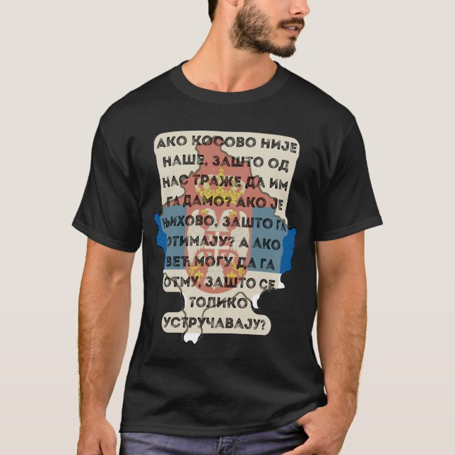 Kosovo je Srbija T Shirt (Framsida)