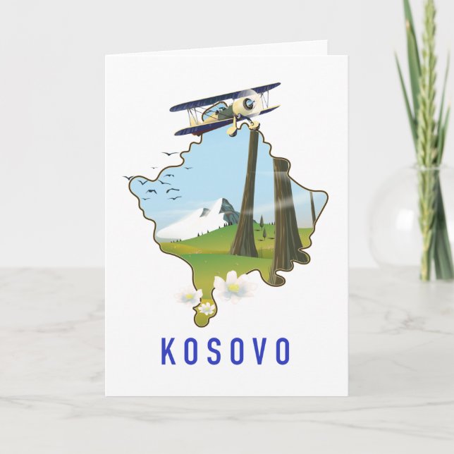 Kosovo karta kort (Framsida)