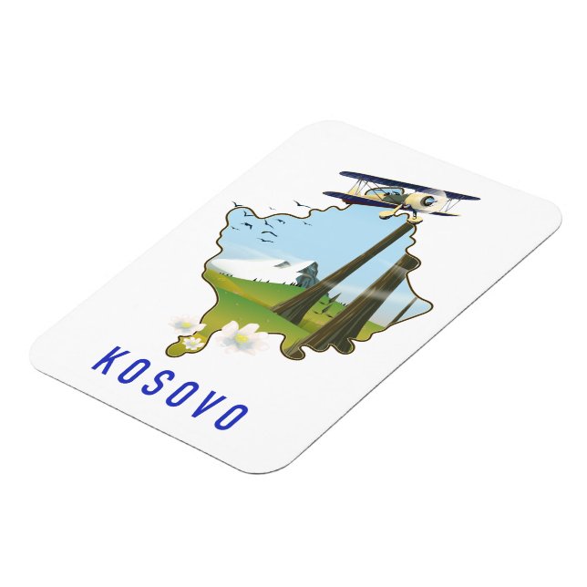 Kosovo karta magnet (Vänstra Sidan)