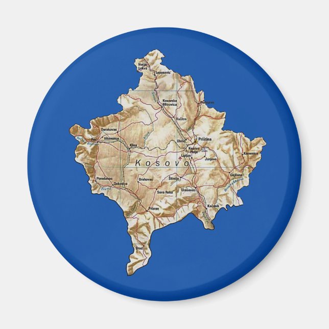 Kosovo Karta Magnet (Framsidan)