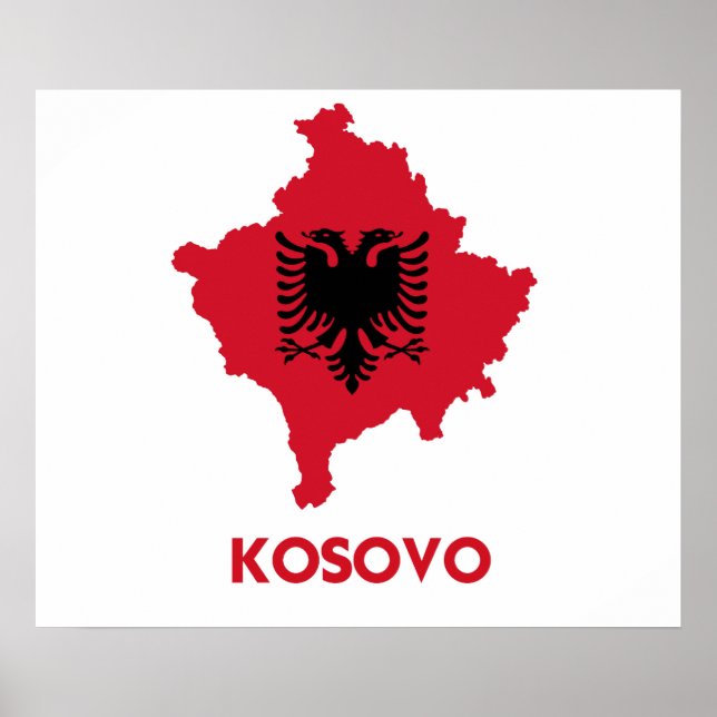 KOSOVO KARTA POSTER (Framsidan)