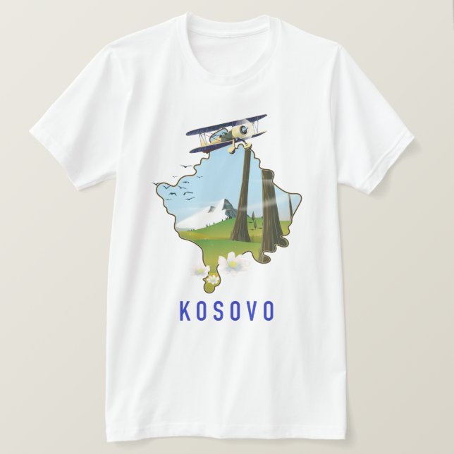 Kosovo karta t shirt (Design framsida)